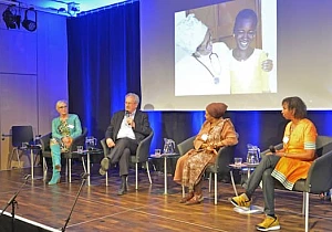 V.l.n.r.: Karin Siegmann, Christian Ude, Dr. Eiman Tahir, Fadumo Korn