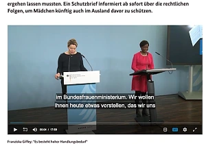 Franziska Giffey stellt Schutzbrief gegen weibliche Genitalverstümmelung der Bundesregierung vor